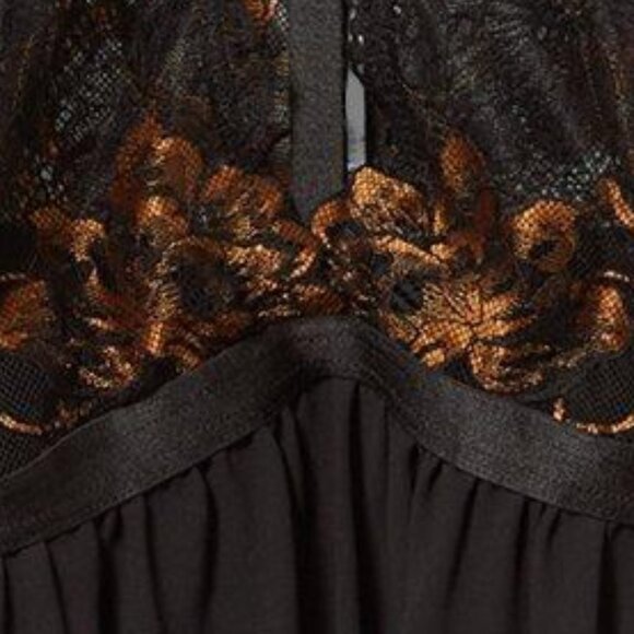 ❤️NWT VINTAGE TORRID LINGERIE LACE WIRELESS BABYDOLL- SHEER HIGH NECK PLUS SSIZE - Picture 7 of 13